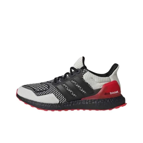 Adidas Ultraboost 1,0 Low Топ Беговые кроссовки Мужские Черный Белый Красный