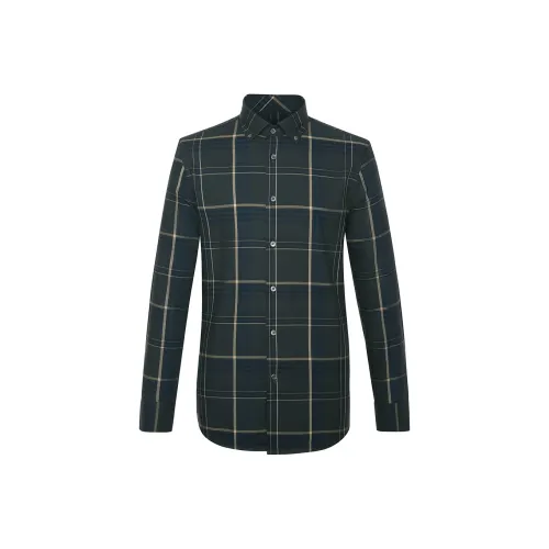 Satchi Серый Зеленый Мужские Рубашки