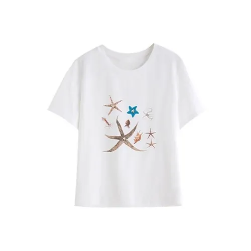 HDFULERN Белая Женская Футболка