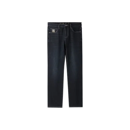 HLA Синий Серый DENIM GRADIENT Темный 4J Мужские Джинсы