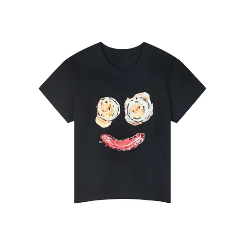 UOOYAA Черные Женские Футболки