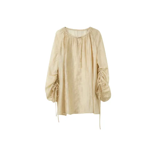 3COLOUR Абрикос Женские Шифоновые Рубашки