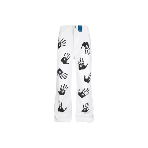 HANDAIWEI Белые Унисекс Джинсы