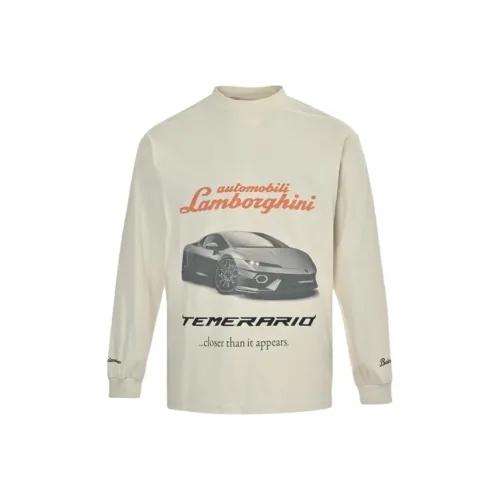 Balenciaga x AUTOMOBILI LAMBORGHINI T-рубашка свободного кроя унисекс грязно-белого цвета