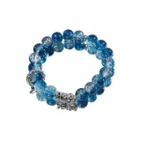 Взрывающийся Цветок Мирная Застежка Браслет с Бусинами-Звездный Синий