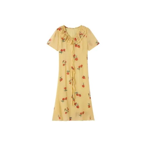 GULIANFEI Короткий рукав Платье Женское