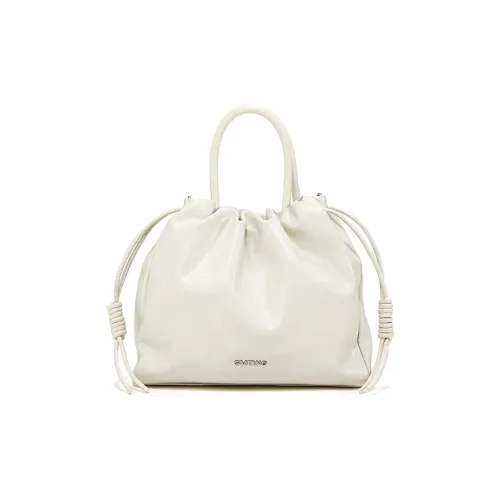 Simedin Коровья кожа Одно плечо Сумка Женская Молочно-белый Глубокий черный