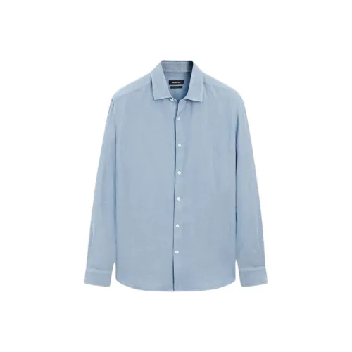 Massimo Dutti Небесно-голубой Мужские Рубашки