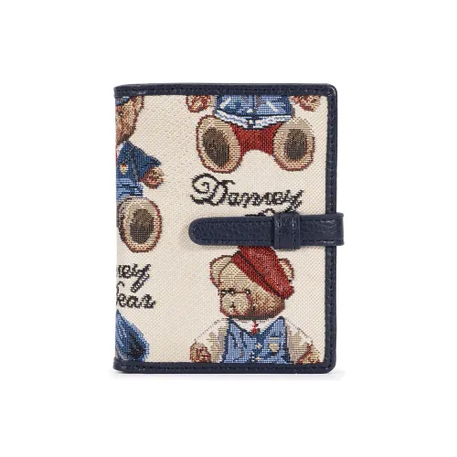 DANNYBEARJEANS Ткань Кошелек Женский Белый Джентльмен Медвежий Синий