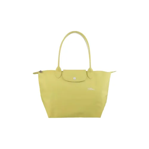 LONGCHAMP Le Pliage Club Нейлон Пельмени Сумка Тоут Сумка Сумка для покупок Сумка через плечо Сумка среднего размера Женская Лимонная
