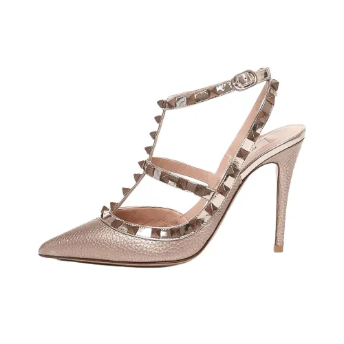 Valentino Rockstud Узкий каблук Высокие каблуки Женские Золото
