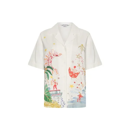 URBAN REVIVO Белый Принт Женские Рубашки