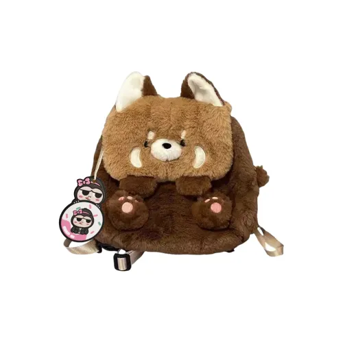 ADOONGA Велюр Рюкзак Стандартный Женский Коричневый