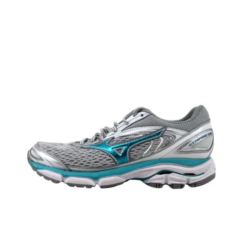 Mizuno Wave Inspire 13 Устойчивые к истиранию Низкие Беговые кроссовки Женские Серебряный Серый