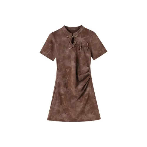 GULIANFEI Короткий рукав Платье Женское