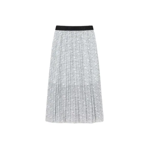 KARL LAGERFELD Повседневный Длинный Юбка Женские Черный Белый