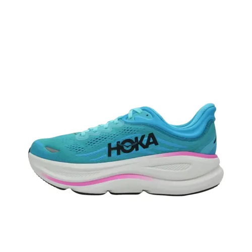 HOKA ONE ONE Bondi 9 Устойчивый к истиранию Низкий Топ Повседневные Беговые кроссовки Женские Синий