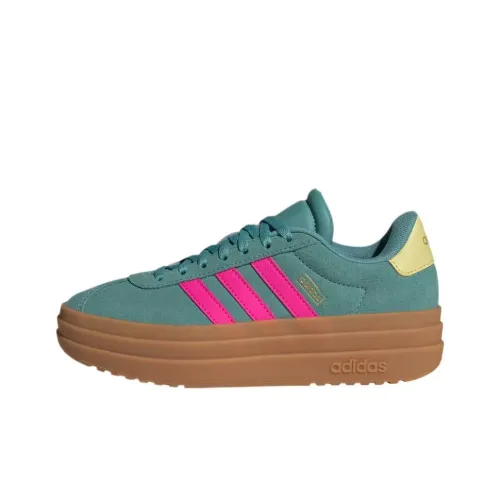 Adidas VL Court Bold Low Топ Kids Lifestyle Shoes Зеленый Фиолетовый Подростки