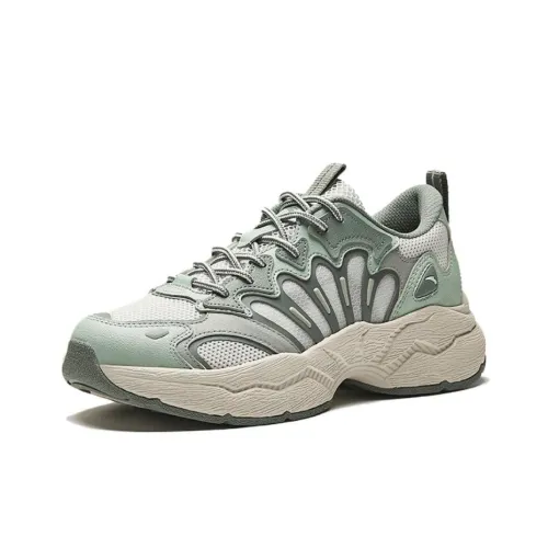 ANTA Meteorite 3 Low Топ Толстая подошва Кроссовки Унисекс Серый Зеленый