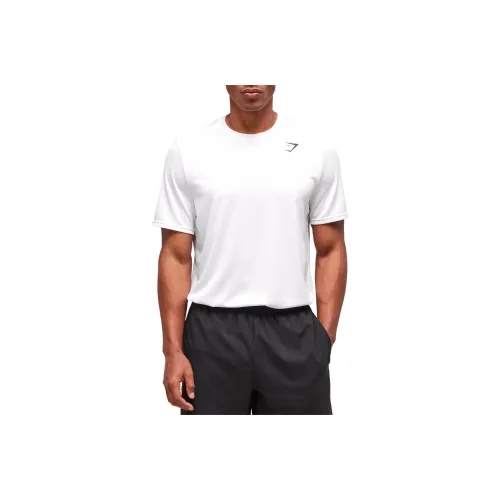 GYMSHARK Белый Мужской T-Рубашки