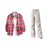 Washed Red + Light Gray Pants  
Промытый Красный + Светло-Серые Штаны