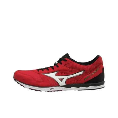 Mizuno Wave Cruise 12 Устойчивые к истиранию Низкие Беговые кроссовки Мужские Красные