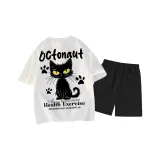 Белый топ, черный низ