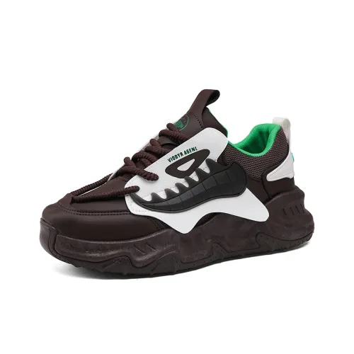 SHOUBA Низкий топ толстая подошва кроссовки мужские