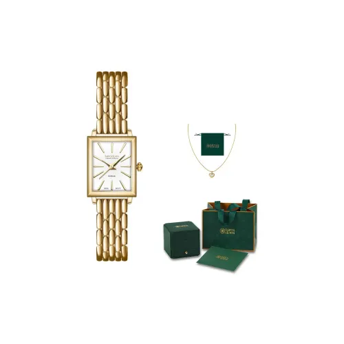 Laresdomi Little Gold Brick Collection Кварцевый механизм нержавеющая сталь ремешок женские часы белый циферблат