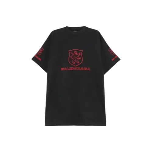 Balenciaga LION CLUB SS25 T-Shirt Regular Fit Men's Black