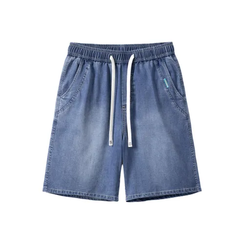 JUCY JUDY Темно-синий Унисекс Джинсовые шорты