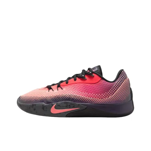 Nike Slip Resistant Abrasion Resistant Низкие Баскетбольные Кроссовки Унисекс Красный Черный
