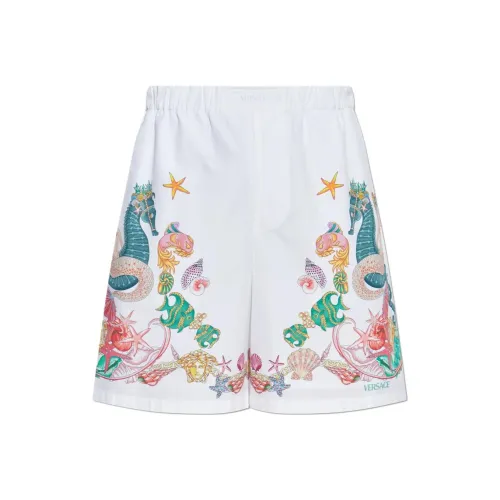 VERSACE Повседневные шорты Мужские Белые