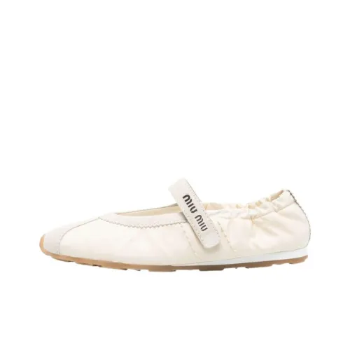 MIU MIU Планшет Mary Jane Обувь Женская Бежевая