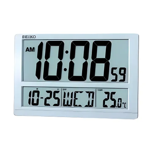 SEIKO Кварцевый механизм пластик настольные часы унисекс серый