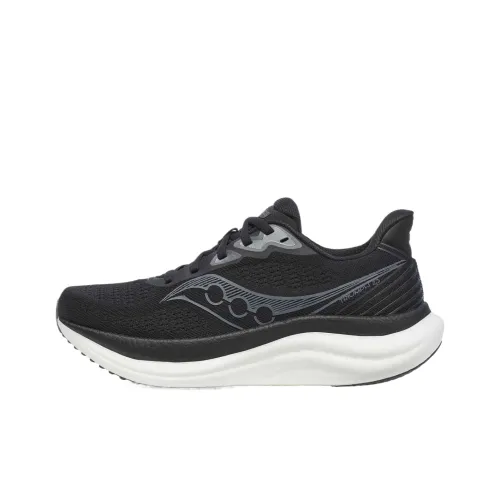Saucony Triumph 23 Low Топ Беговые кроссовки Женские Черный белый