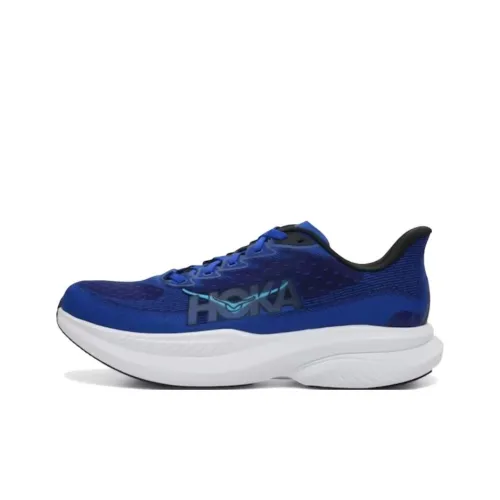 HOKA ONE ONE MACH 6 Устойчивые к истиранию Низкие Беговые кроссовки Унисекс Черный Синий