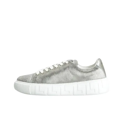 VERSACE Greca VERSACE Низкие Кроссовки для скейтбординга Мужские Серебряные