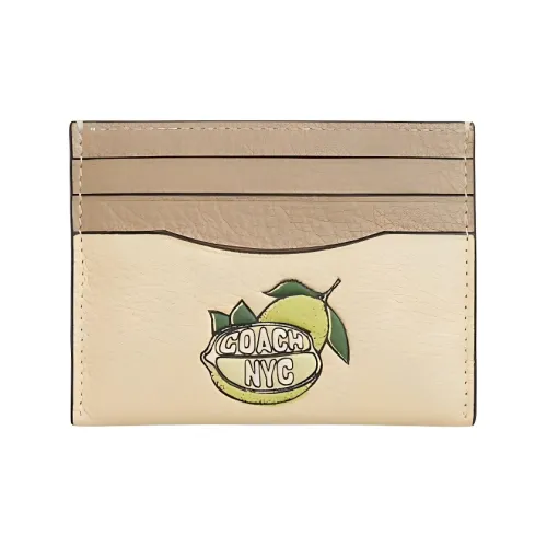 COACH Карточный чехол Delicate Pebble Кожаный держатель для карт Мини Унисекс Moonlight