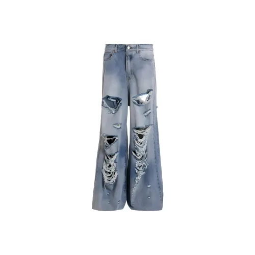 Vetements Светло-синие Мужские Джинсы