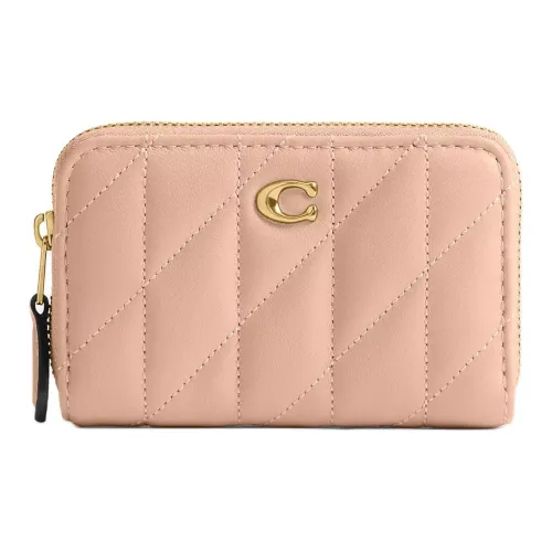 COACH Essential Кожа Держатель для карт Мини Женский Светло-розовый