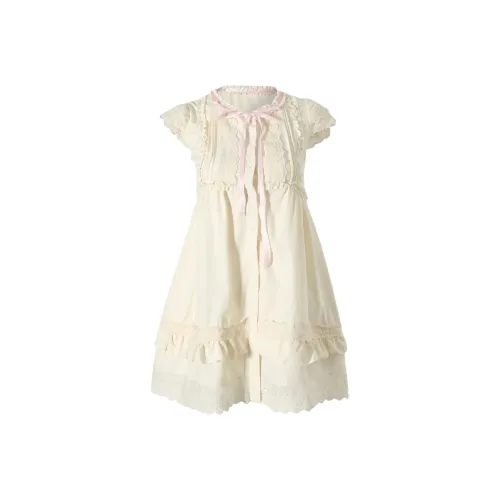 Mu Qingqing Короткий рукав Платье Женское