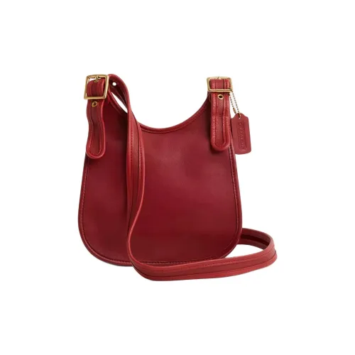 COACH VintageLegacy Кожа Сумка через плечо Большая Женская Красная