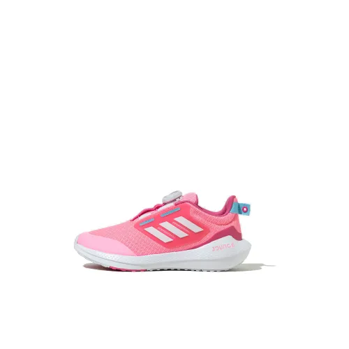 Adidas Eq21 Run 2,0 Slip-Resistant Abrasion-Resistant Lightweight Low-Top Running Shoes Pink White Children's