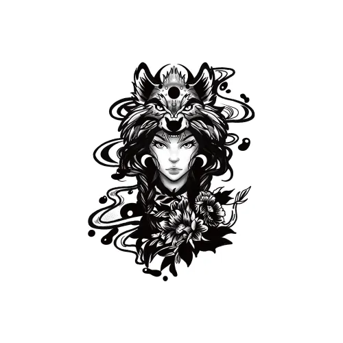 LIEJI Волк'S Den Травяной Татуировочный Наклейка