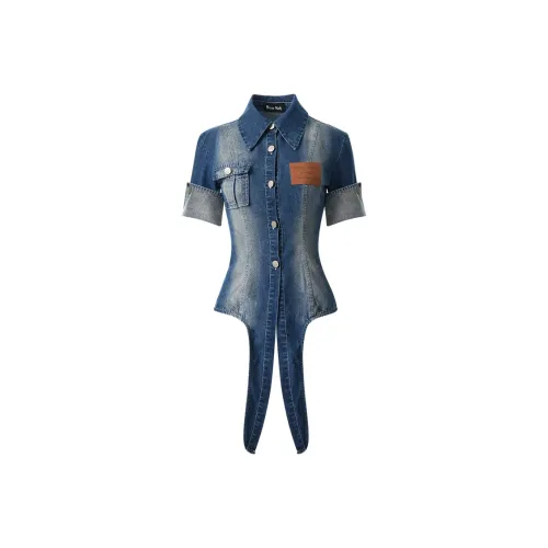 HYTE MOLY Синие Женские Рубашки