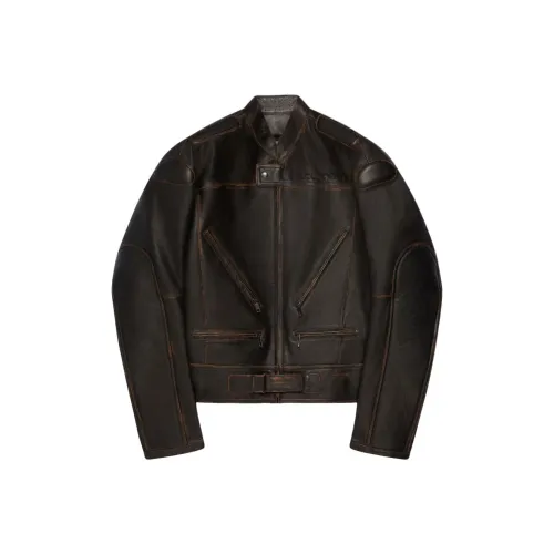 COURREGES Кожа Куртка Женские Chocolates Коричневый