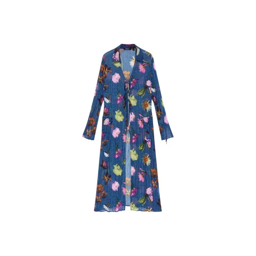 Desigual Синие с принтом женские куртки