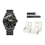 Чисто черный [Кожаный ремешок + Коробка]