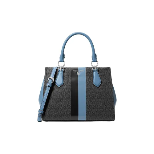 MICHAEL KORS Marilyn Покрытый холст Сумка Средний Женский Черный и Синий